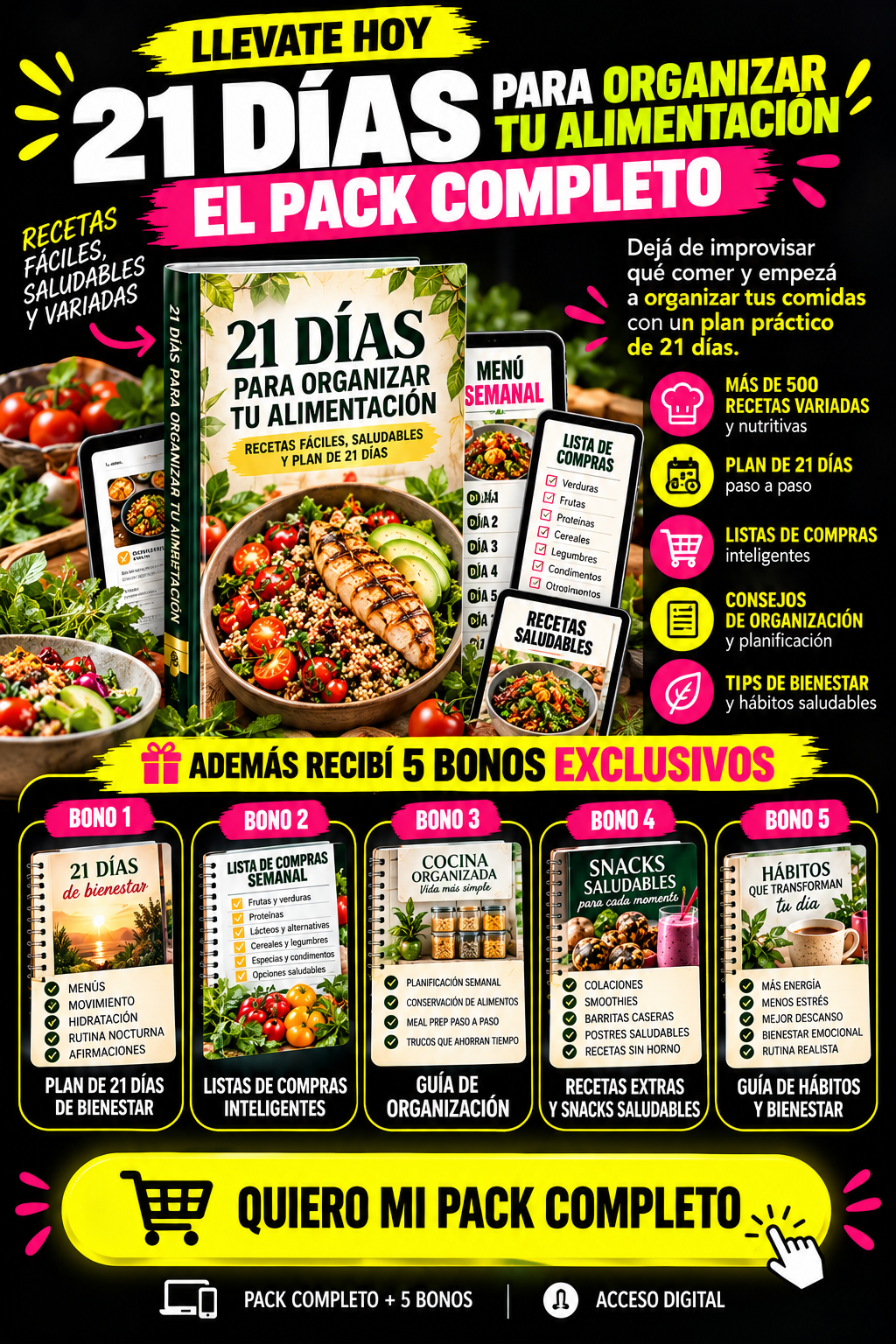 21 DÍAS PARA ORGANIZAR TU ALIMENTACIÓN